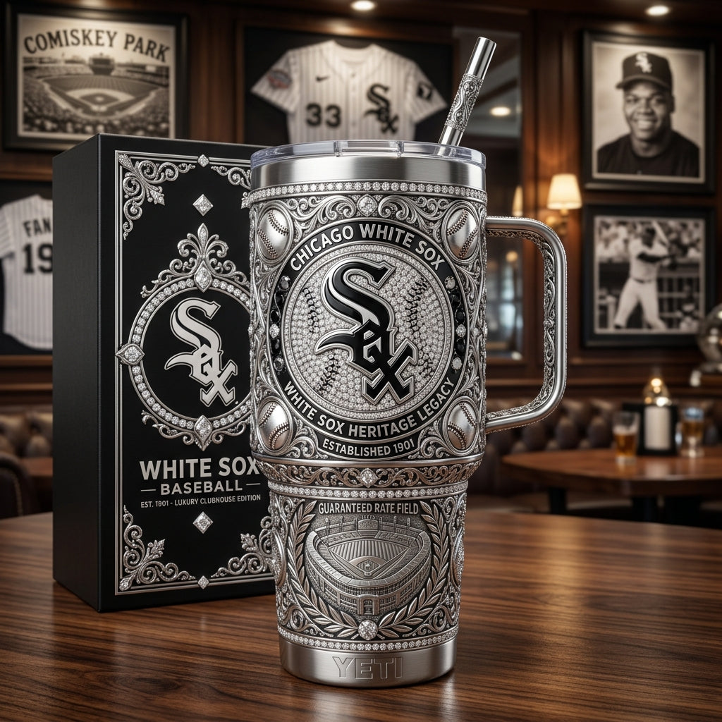 Chicago White Sox 40oz Tumbler with Lid and Straw