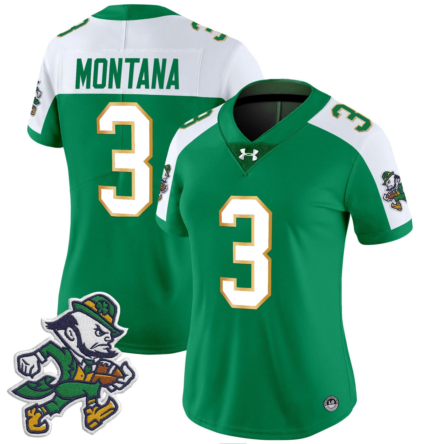 Women's Notre Dame Fighting Irish 2025 'Gridiron Leprechaun Edition' Vapor Limited Jersey – All Stitched