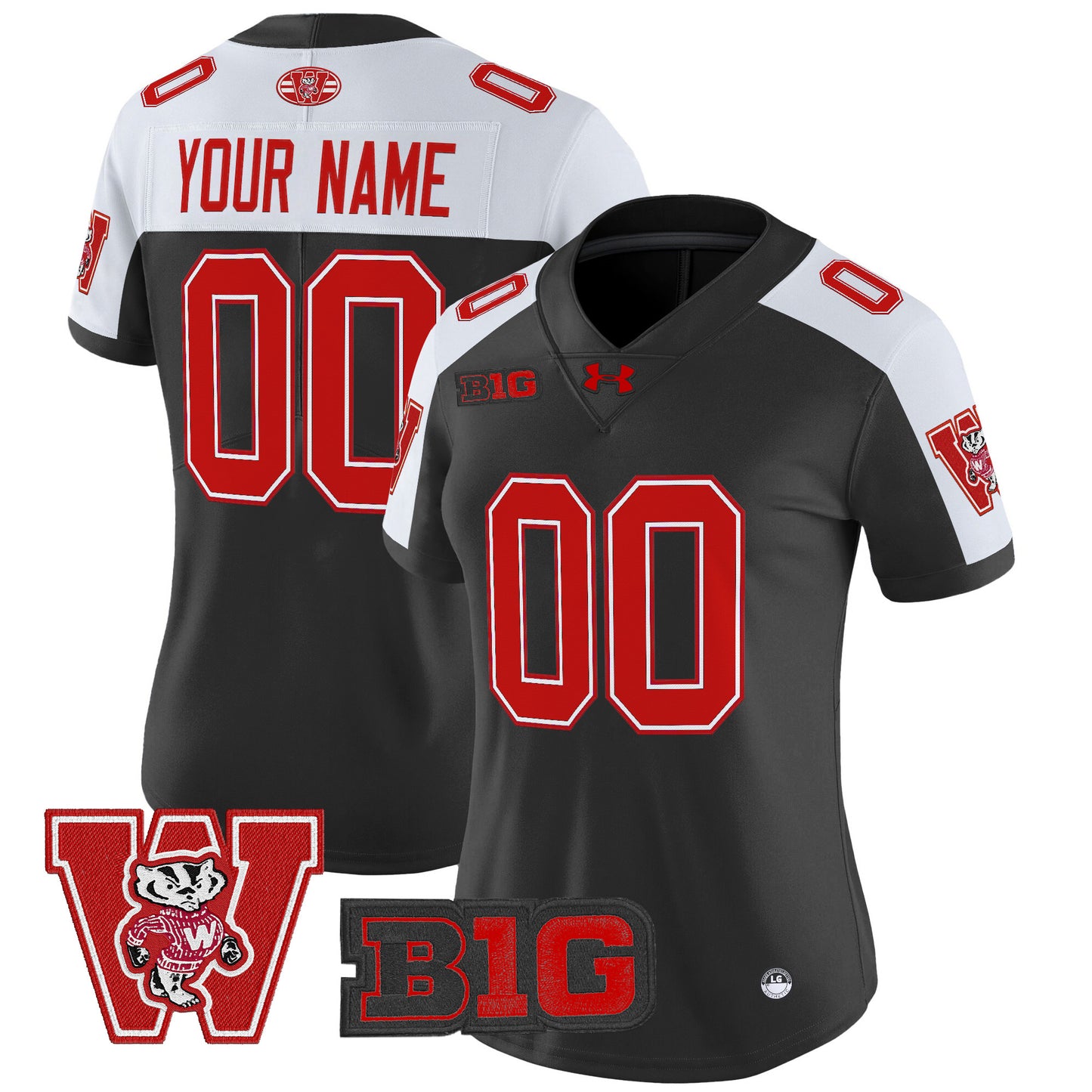 Wisconsin Badgers Throwback Vapor Limited Custom Jersey - All Stitched