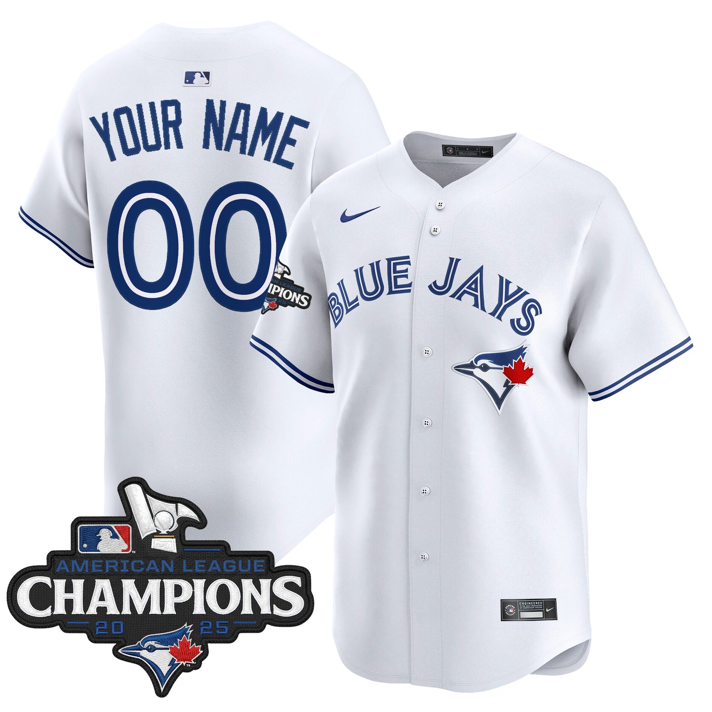 Toronto Blue Jays 2025 American League Champions Vapor Premier Limited Custom Jersey - All Stitched