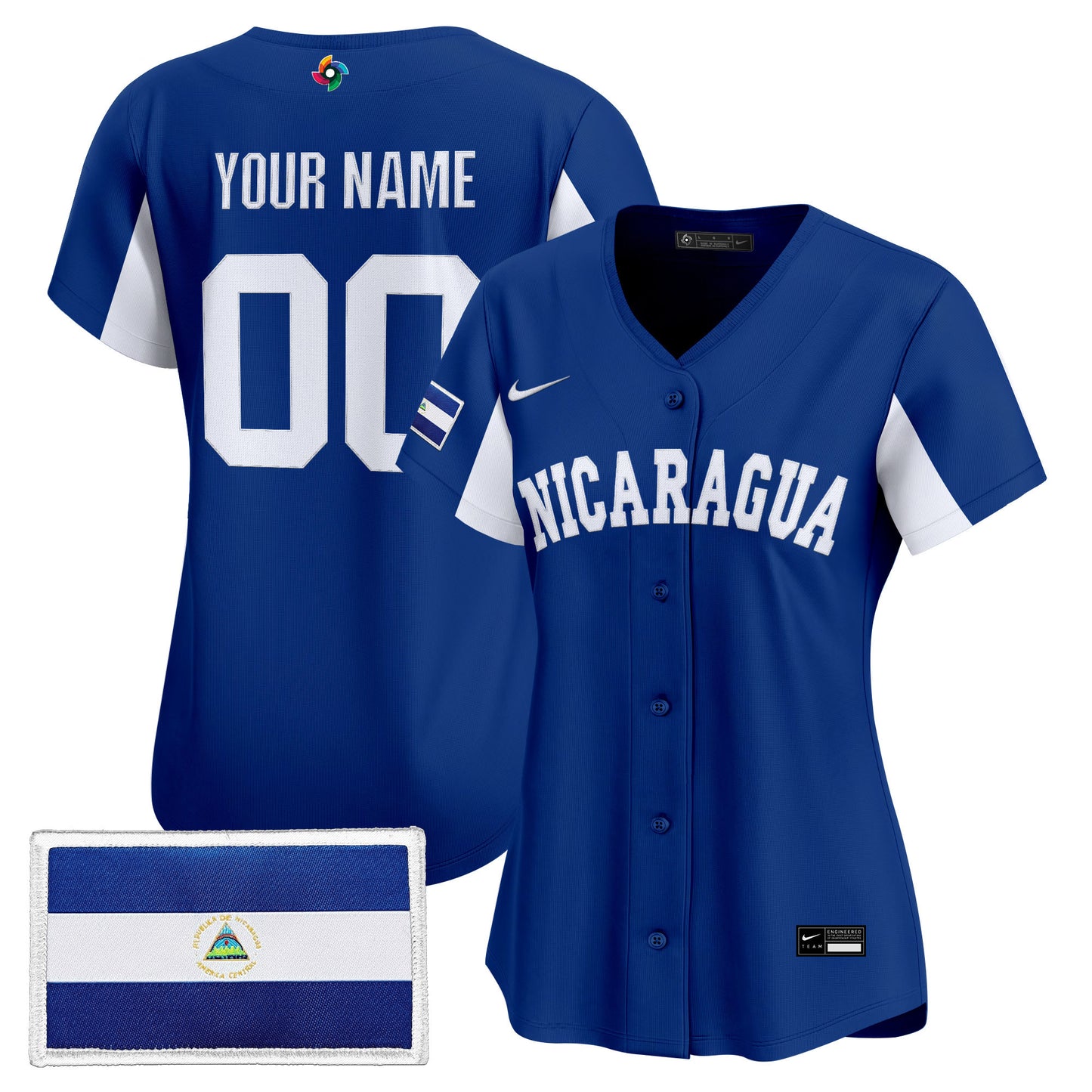Team Nicaragua 2026 World Baseball Classic Vapor Premier Custom Jersey - All Stitched