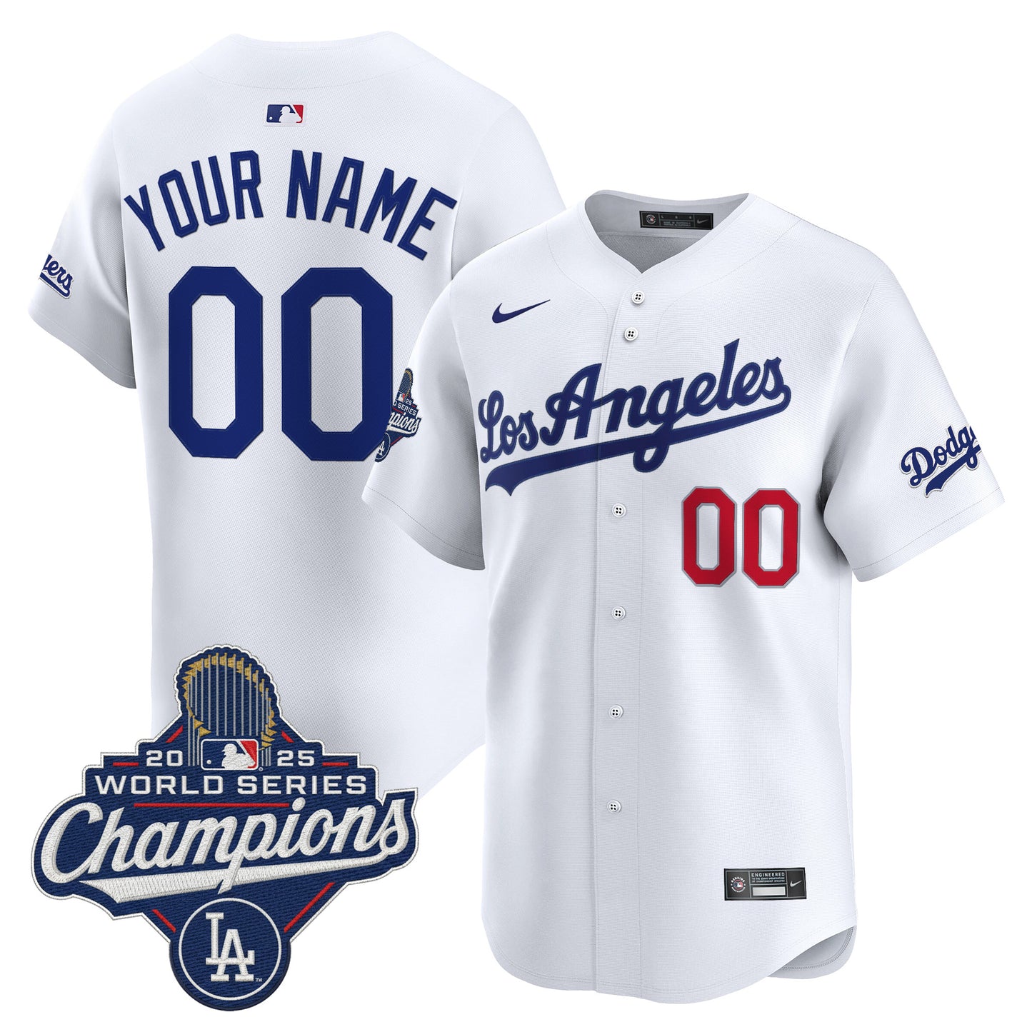 Dodgers 2026 Vapor Premier Limited Custom Jersey - World Series Champions Edition - All Stitched