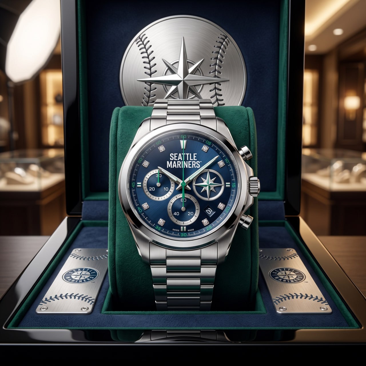 Seattle Mariners Stainless Steel Watch For Men
