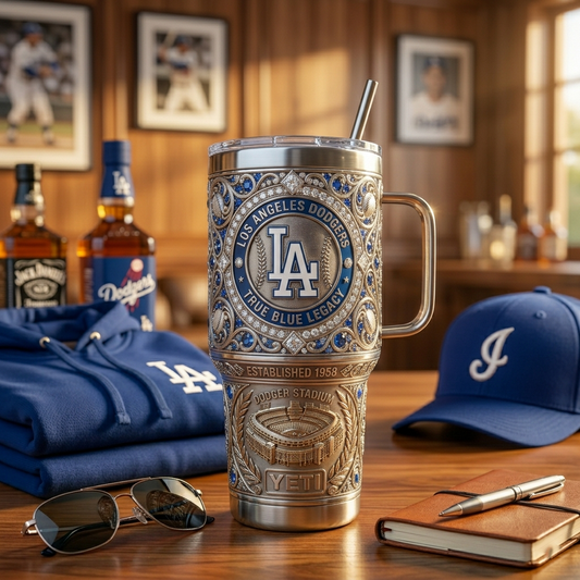 Los Angeles Dodgers 40 oz Tumbler with Handle and Lid