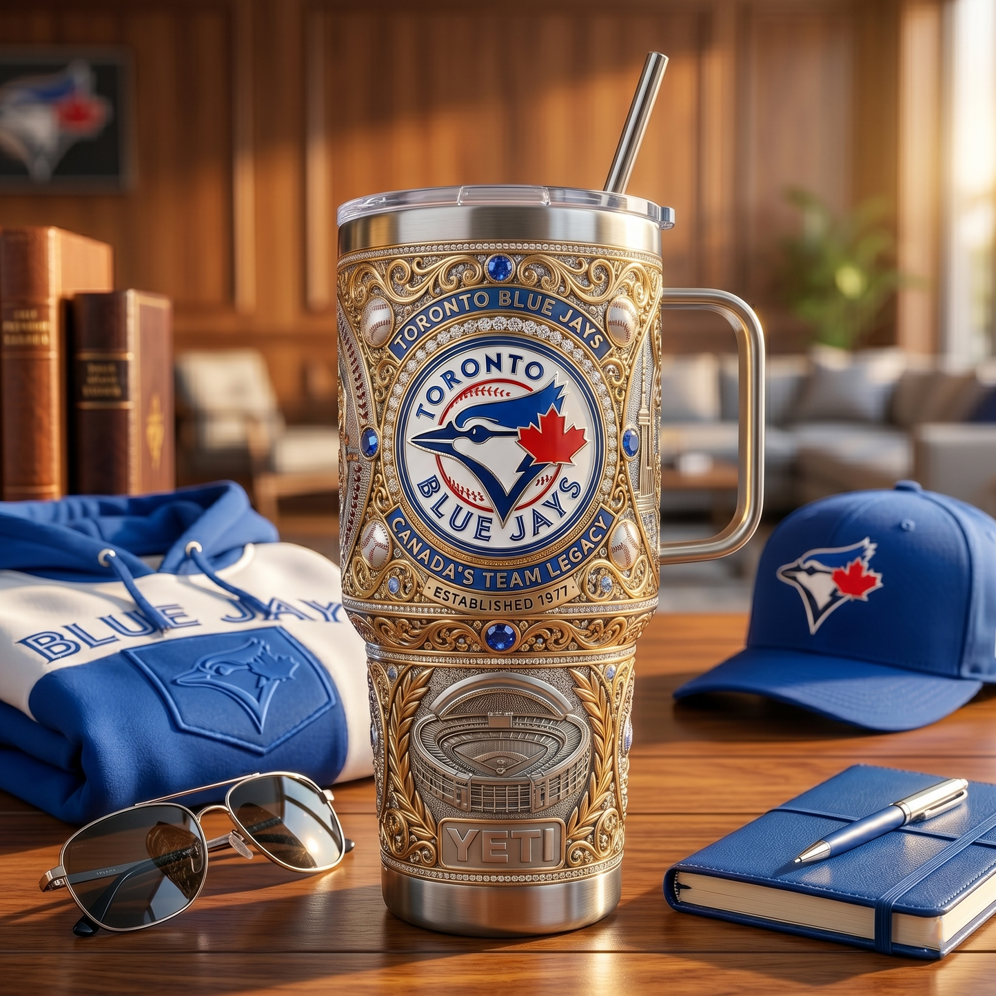 Toronto Blue Jays 40 oz Tumbler with Handle and Lid