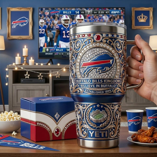 Buffalo Bills 40 oz Tumbler with Handle and Lid