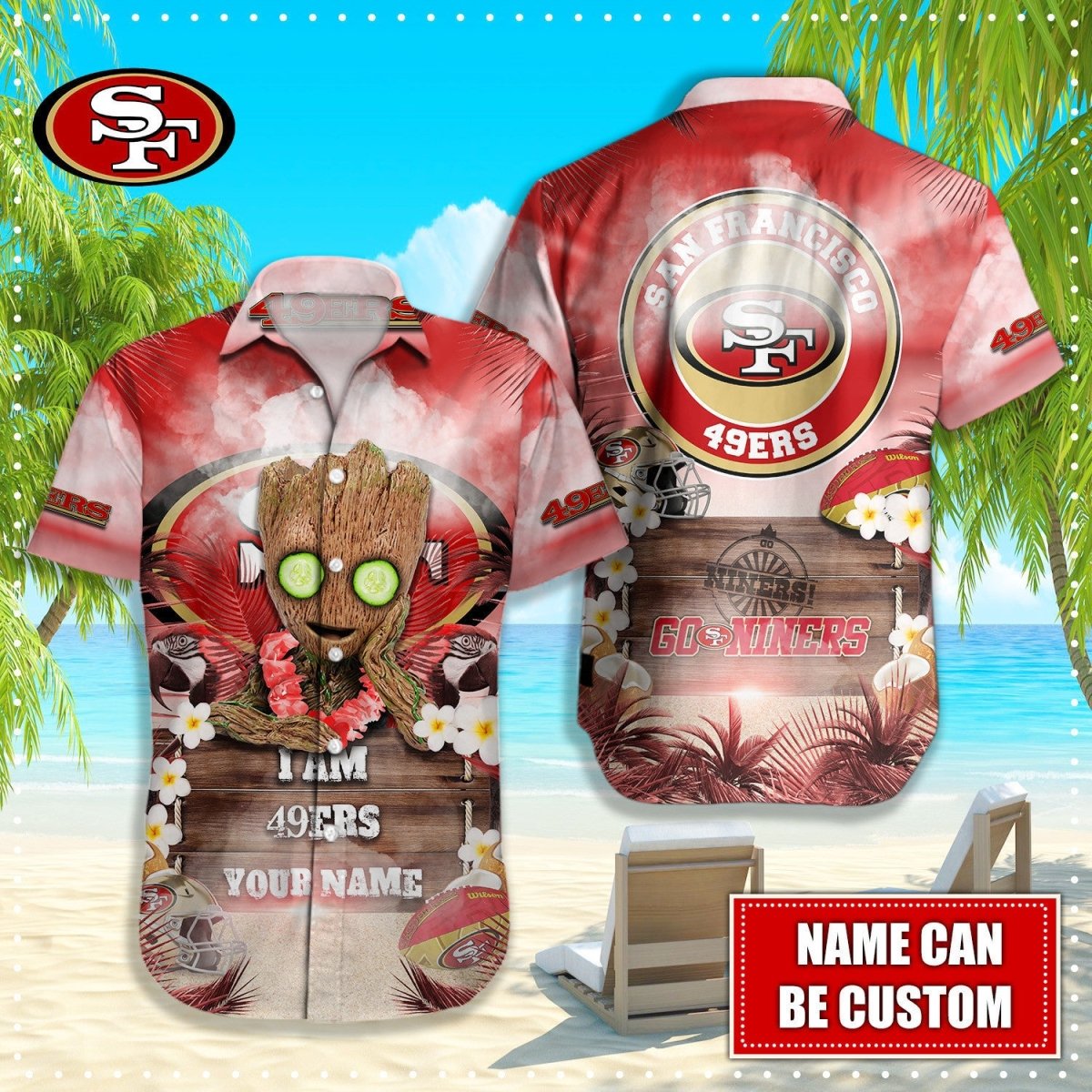 San Francisco 49ers NFL - Hawaiian shirt custom Q - 48112 SF49_KDZ - KINDOZY