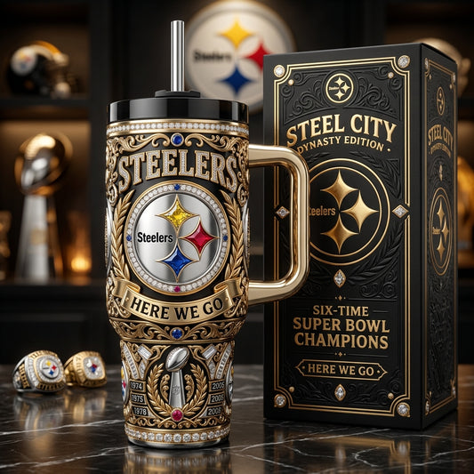 Pittsburgh Steelers 40oz Tumbler with Lid and Straw
