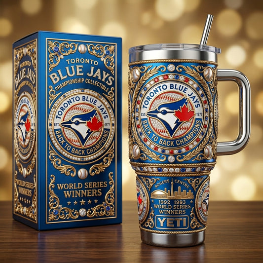 Toronto Blue Jays 40oz Tumbler with Lid and Straw