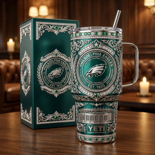 Philadelphia Eagles 40oz Tumbler with Lid and Straw