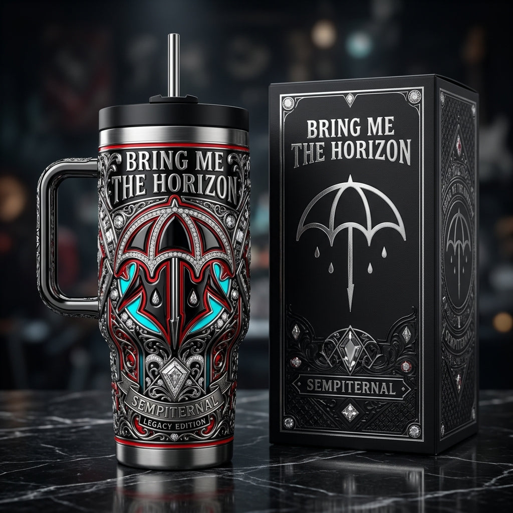 Bring Me The Horizon 40oz Tumbler with Lid and Straw