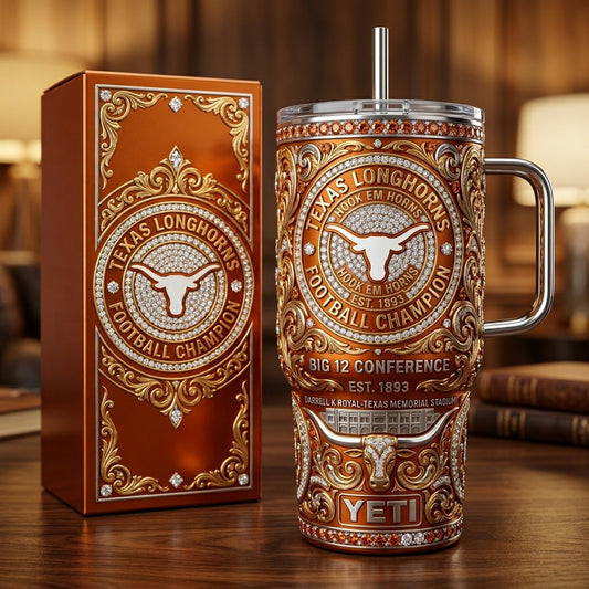 Texas Longhorns 40oz Tumbler with Lid and Straw