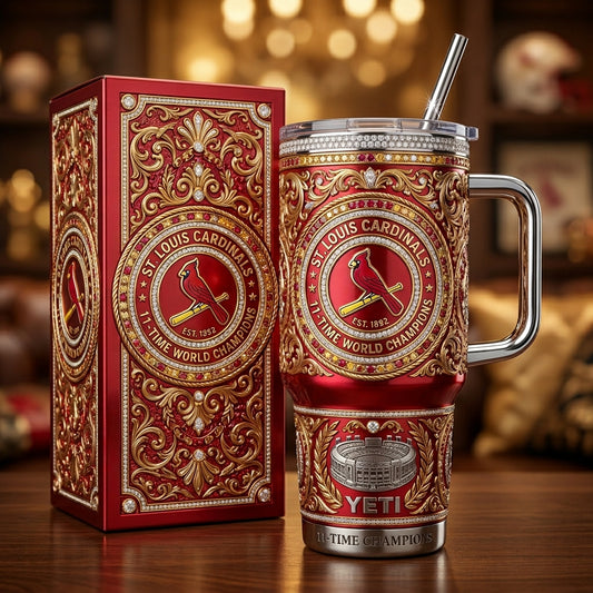 St.Louis Cardinals 40oz Tumbler with Lid and Straw