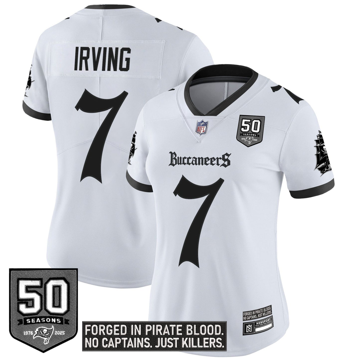 Women's Tampa Bay Buccaneers 'Gothic Pirate Shadows Edition' Vapor Limited Jersey - All Stitched