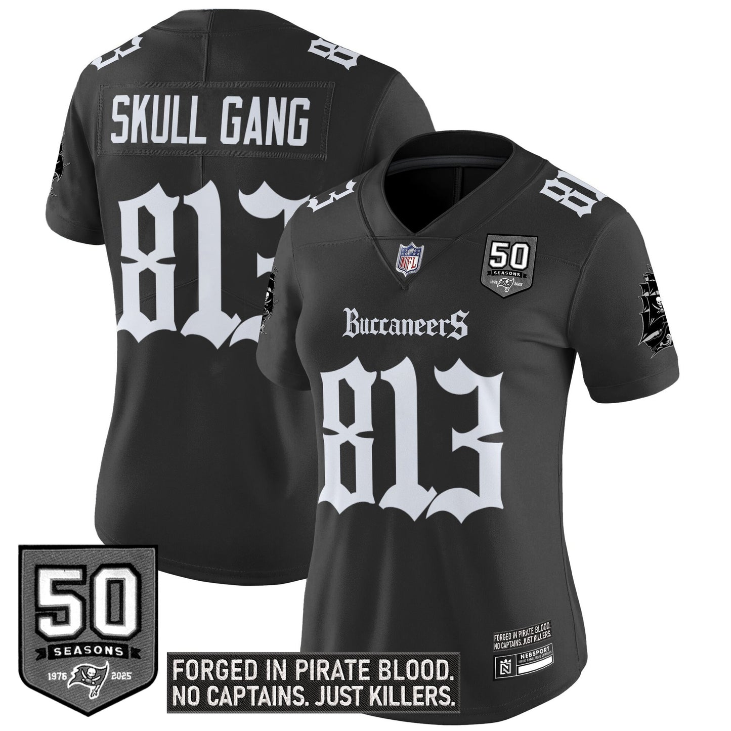 Women's Tampa Bay Buccaneers 'Gothic Pirate Shadows Edition' Vapor Limited Jersey - All Stitched