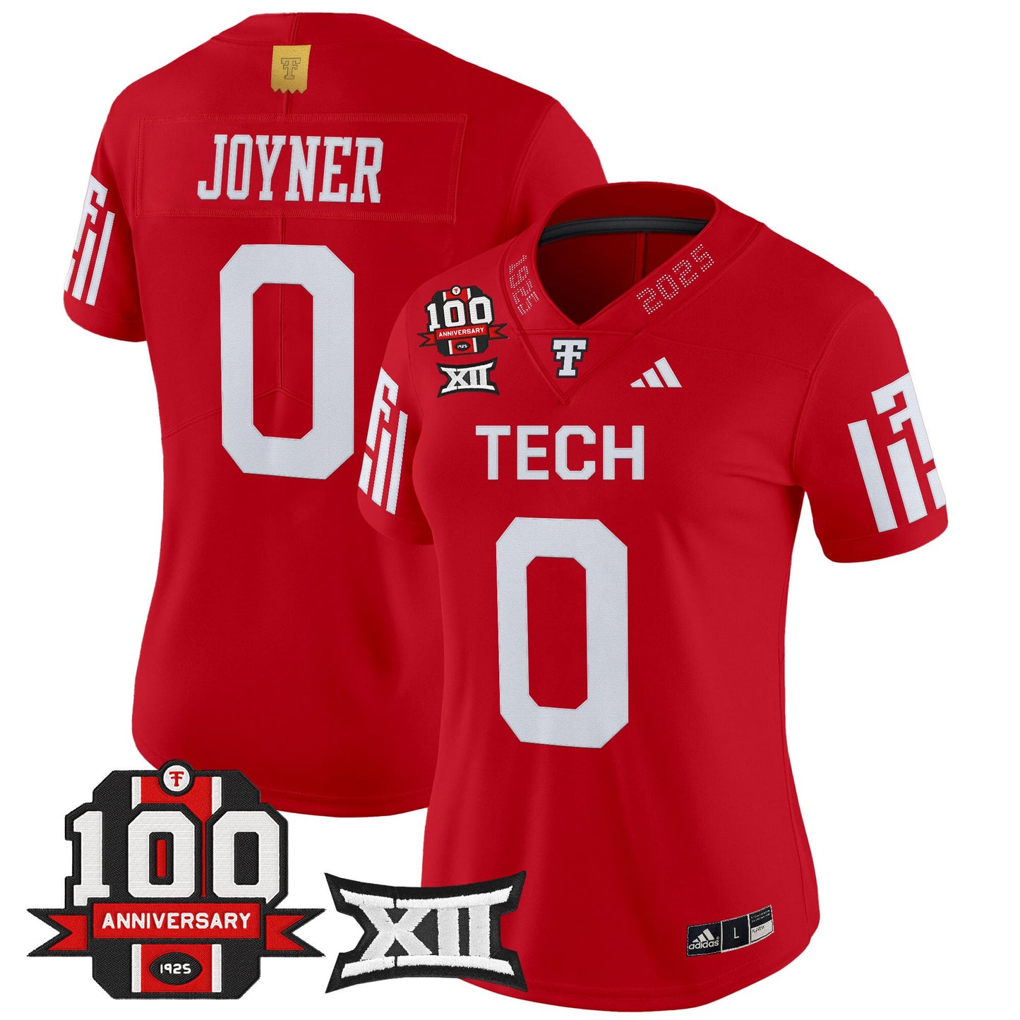 Women's Texas Tech Red Raiders 2025 Vapor Limited Jersey - 100th Anniversary Patch - All Stitched