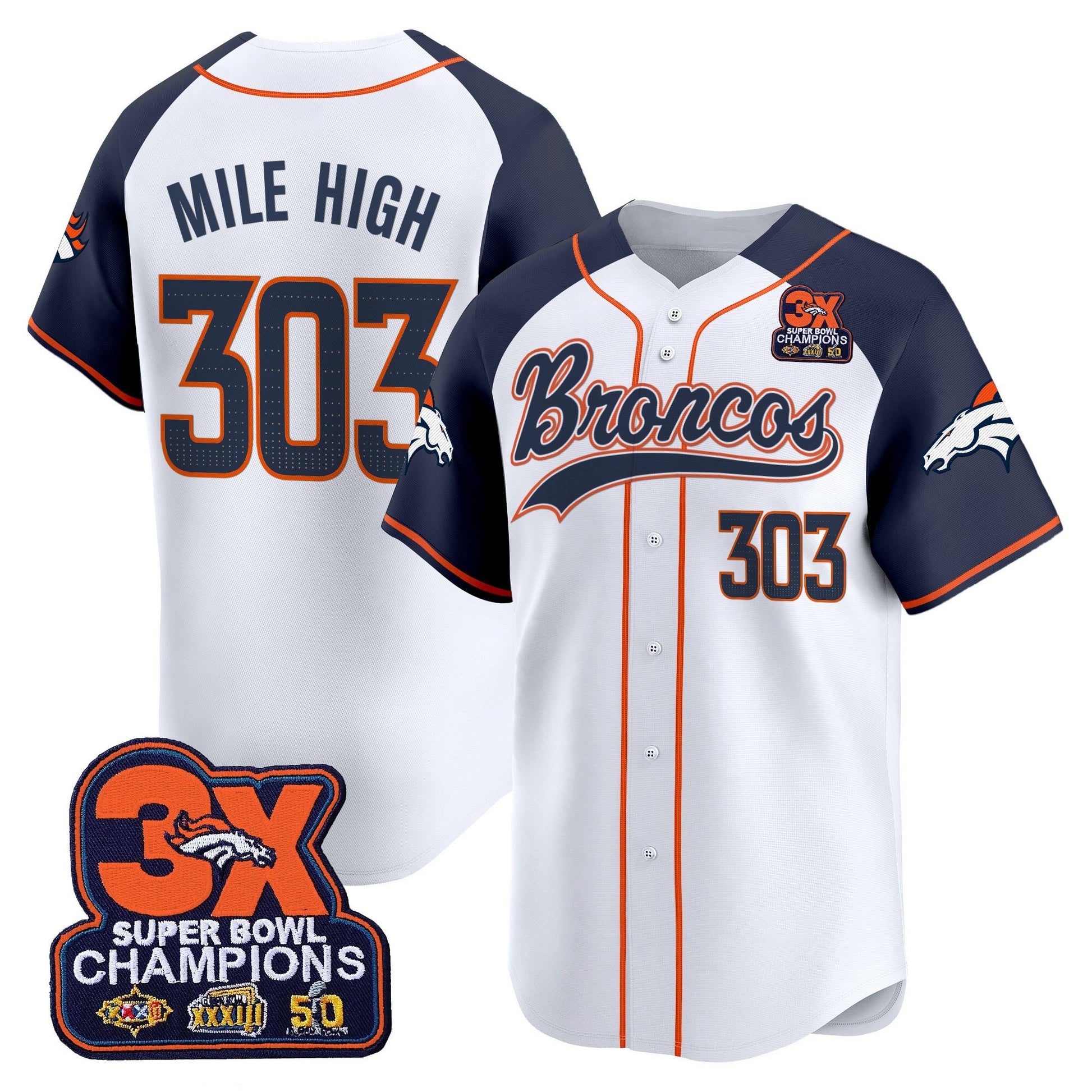 Men's Denver Broncos 2025 Vapor Baseball Jersey - All Stitched