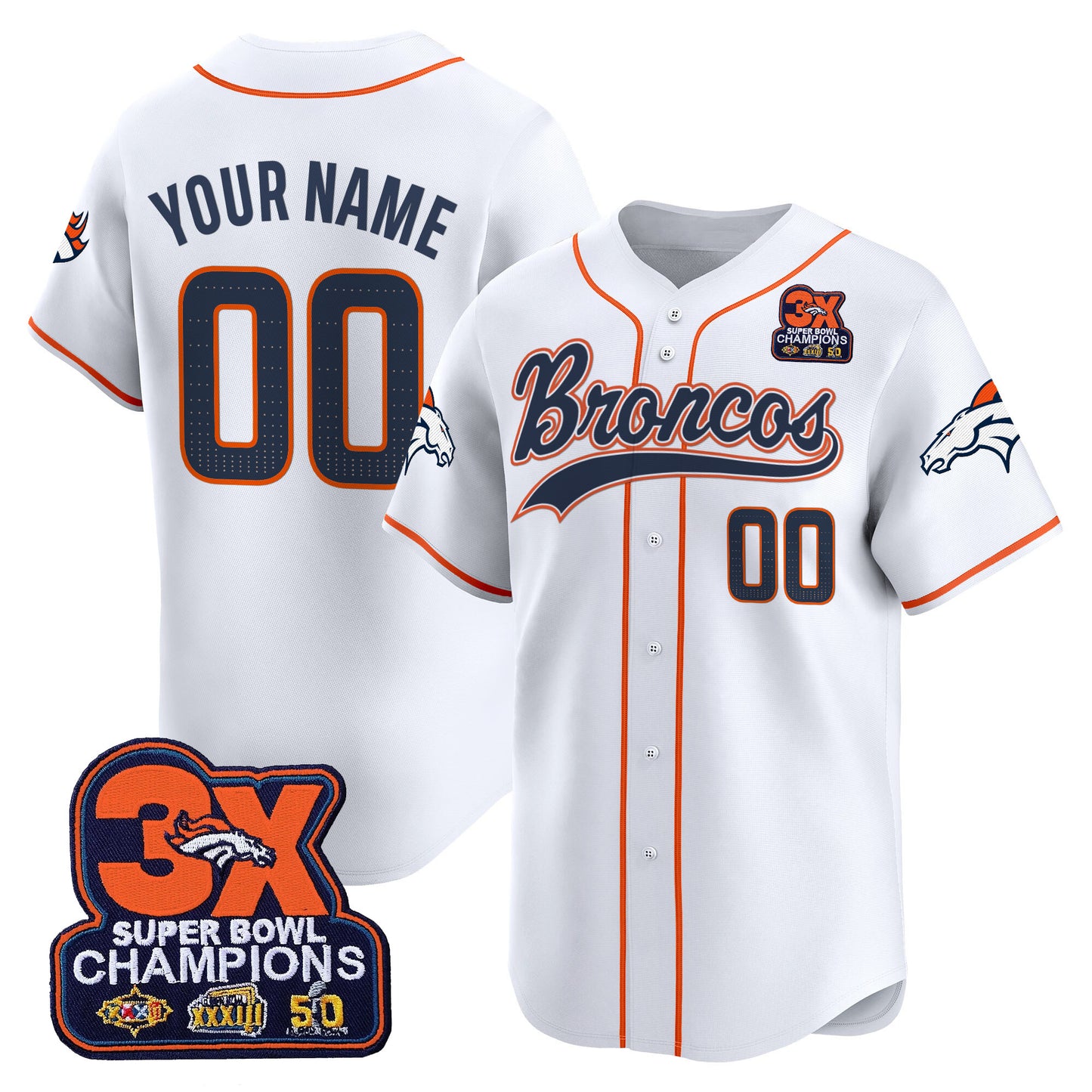 Denver Broncos 2025 Vapor Baseball Custom Jersey - All Stitched