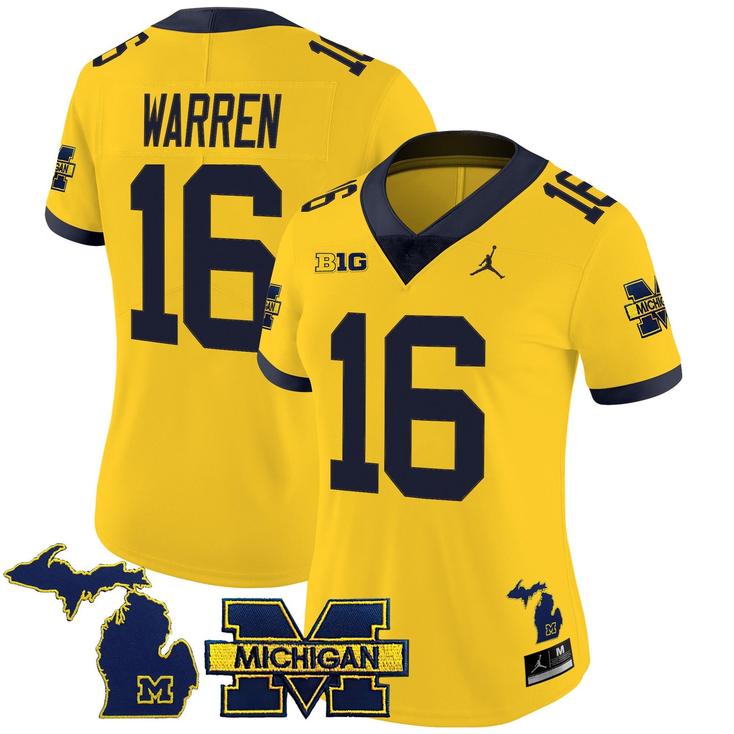 Women's Michigan Wolverines 2025 Vapor Limited Jersey - All Stitched