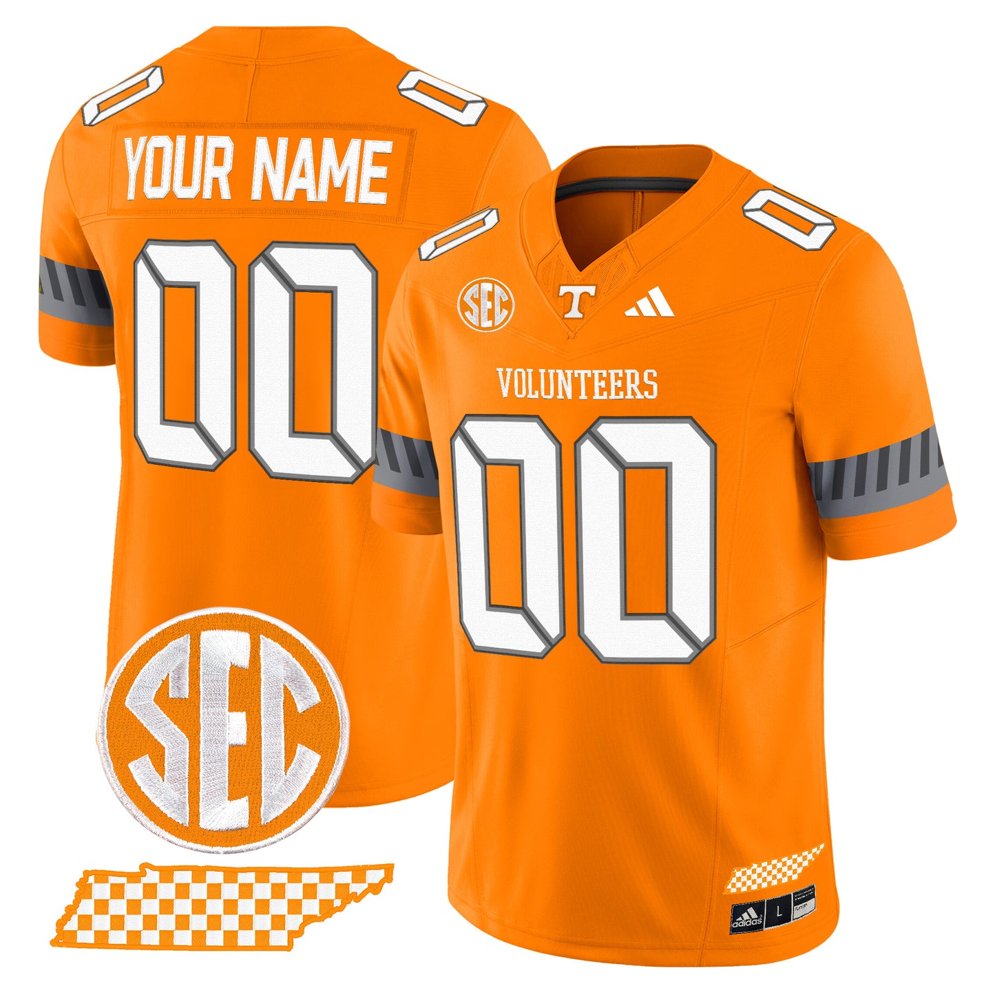 Tennessee Volunteers 2025 'Smokey Grey Series' Vapor Limited Custom Jersey V3 - All Stitched
