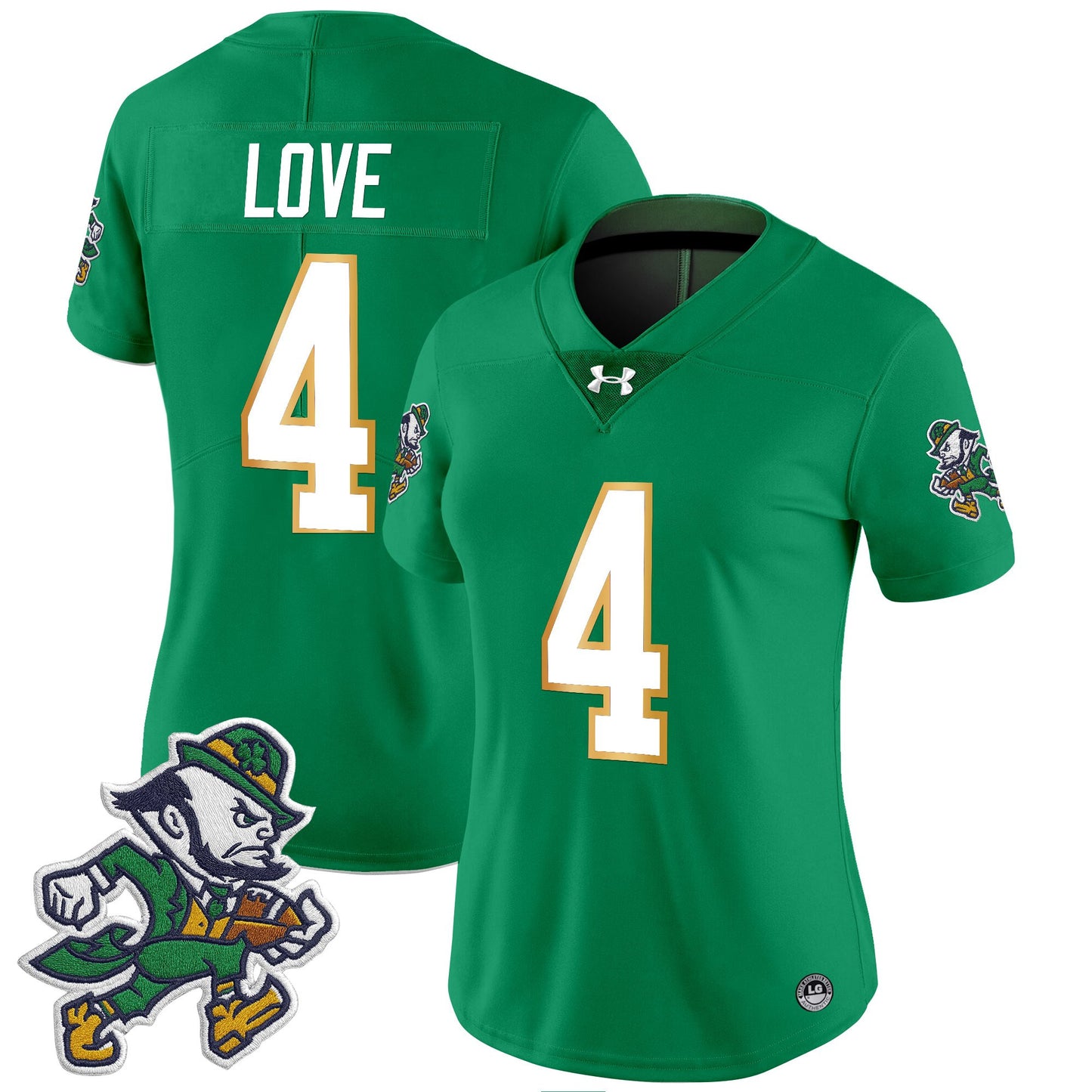 Women's Notre Dame Fighting Irish 2025 'Gridiron Leprechaun Edition' Vapor Limited Jersey – All Stitched