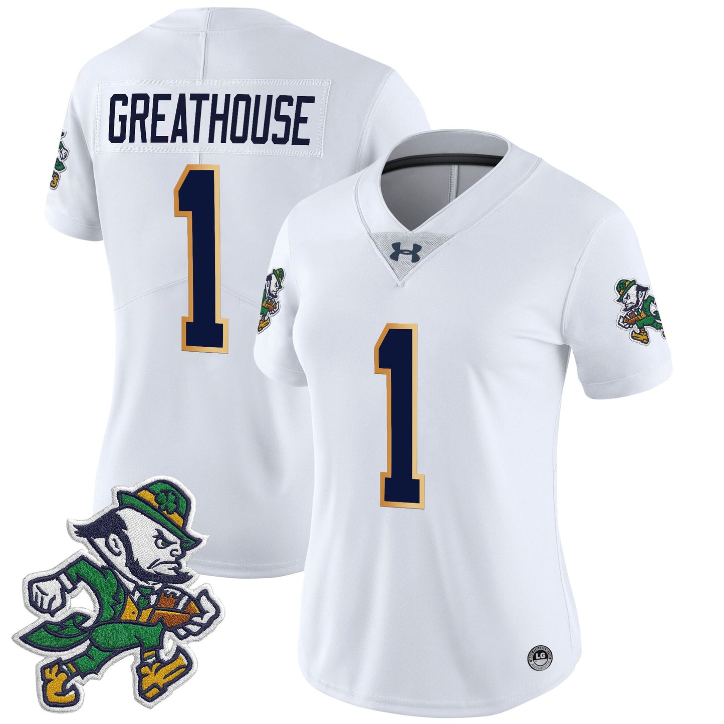 Women's Notre Dame Fighting Irish 2025 'Gridiron Leprechaun Edition' Vapor Limited Jersey – All Stitched