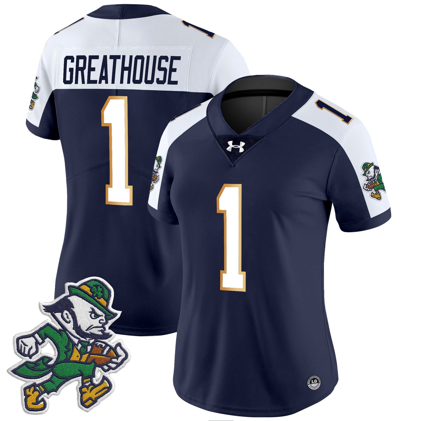 Women's Notre Dame Fighting Irish 2025 'Gridiron Leprechaun Edition' Vapor Limited Jersey – All Stitched