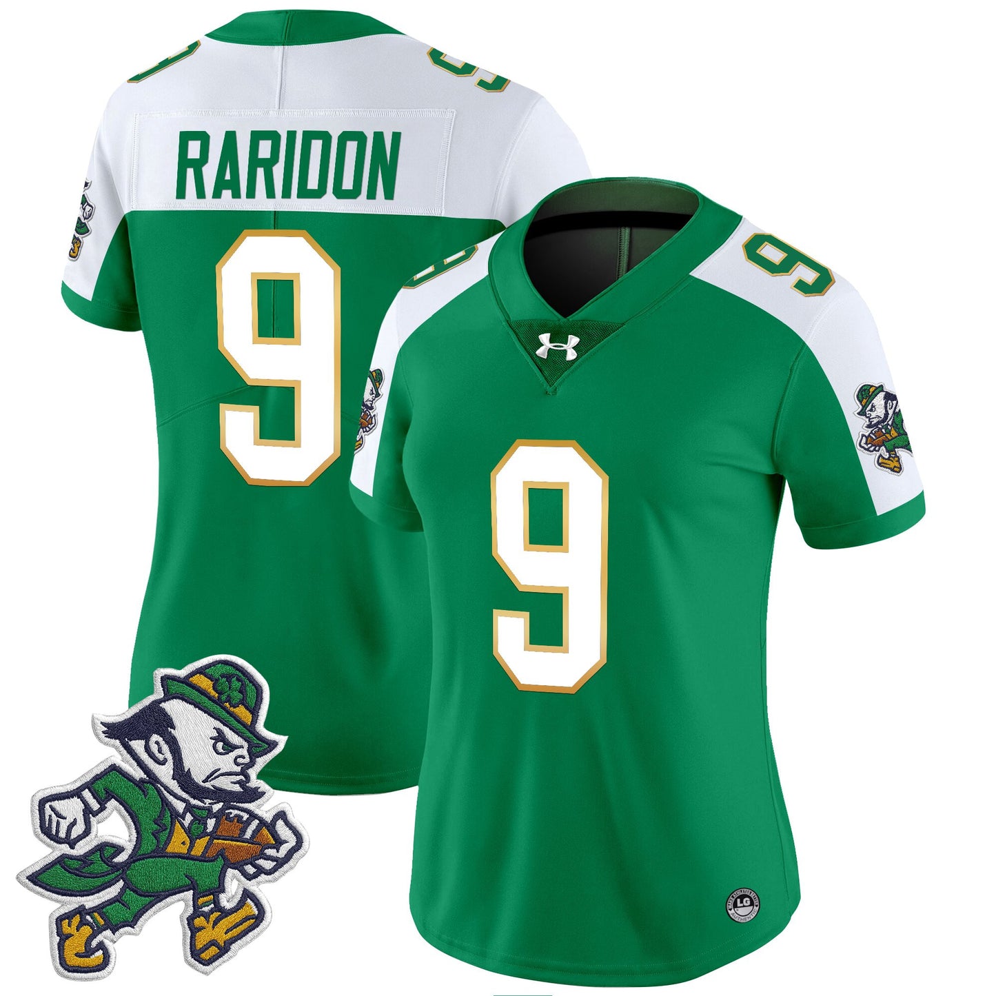 Women's Notre Dame Fighting Irish 2025 'Gridiron Leprechaun Edition' Vapor Limited Jersey – All Stitched