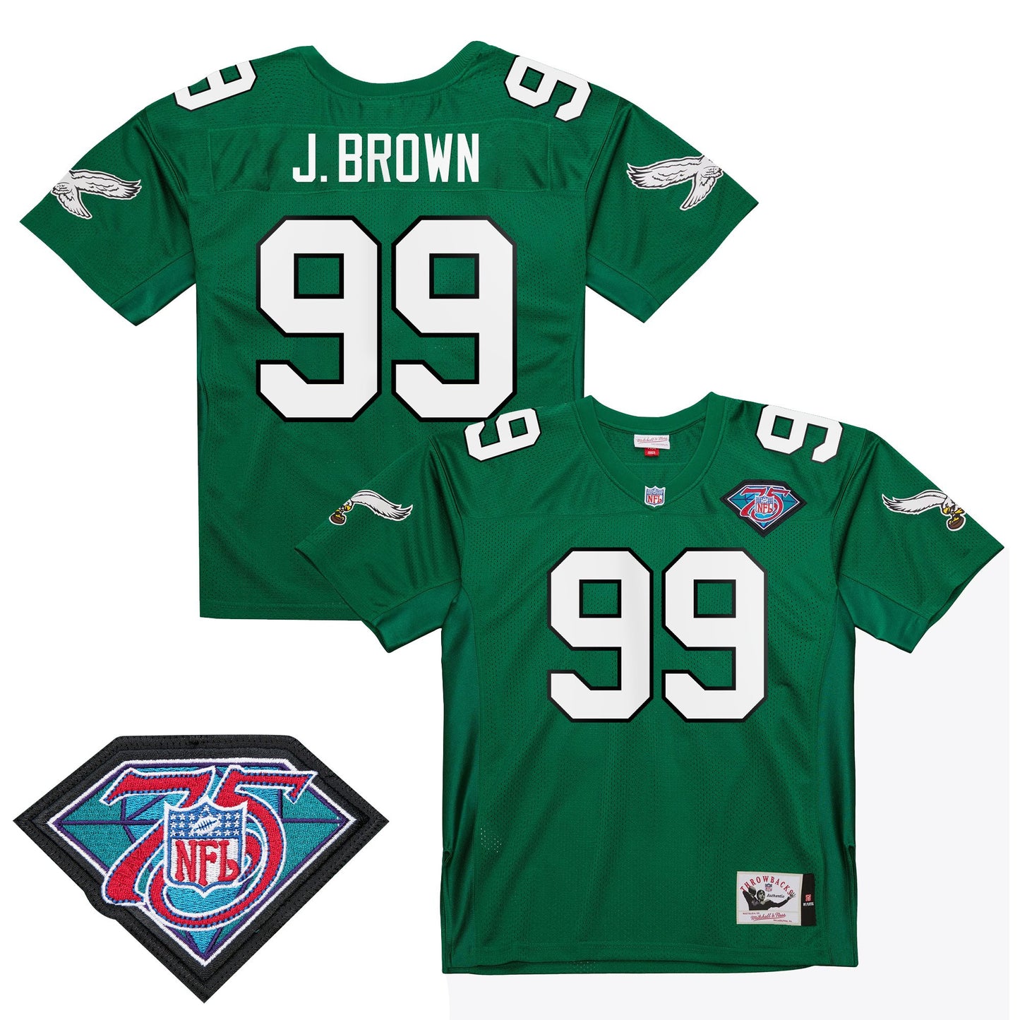 Men's Philadelphia Eagles Throwback Player Jersey - All Stitched