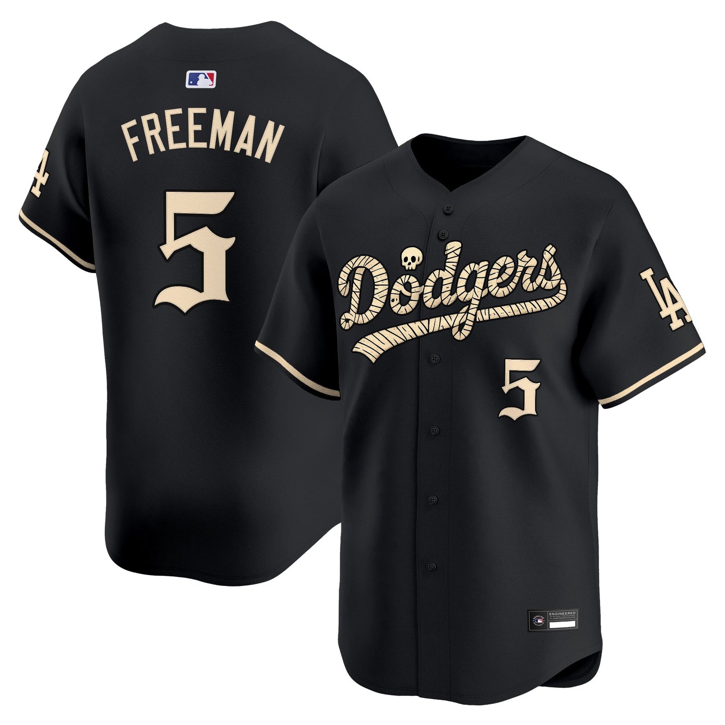 Los Angeles Dodgers 'Halloween Mummy Edition' Premier Limited Jersey - Stitched