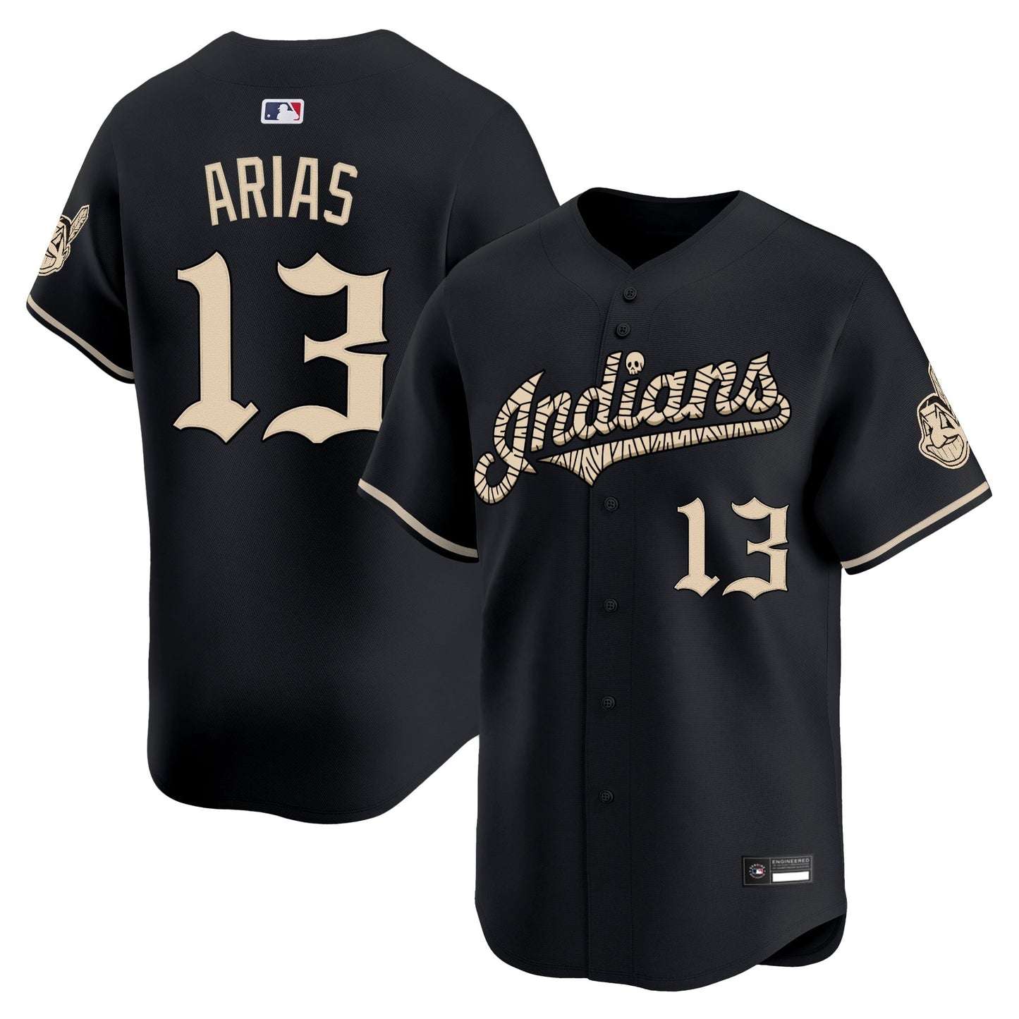 Cleveland Indians 'Halloween Mummy Edition' Vapor Premier Limited Jersey - Stitched