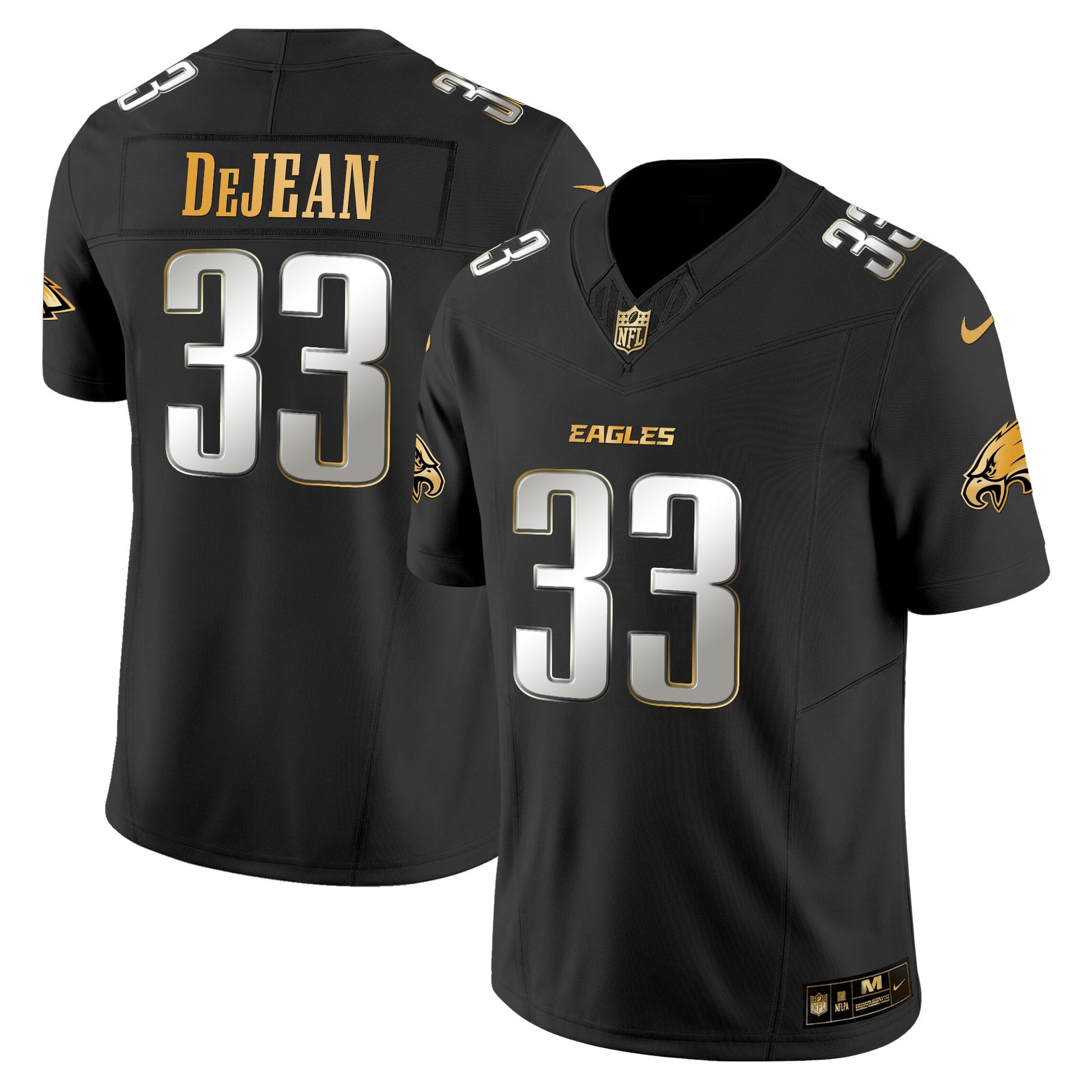 Men's Philadelphia Eagles 2025 Gold Vapor Limited Jersey - All Stitched