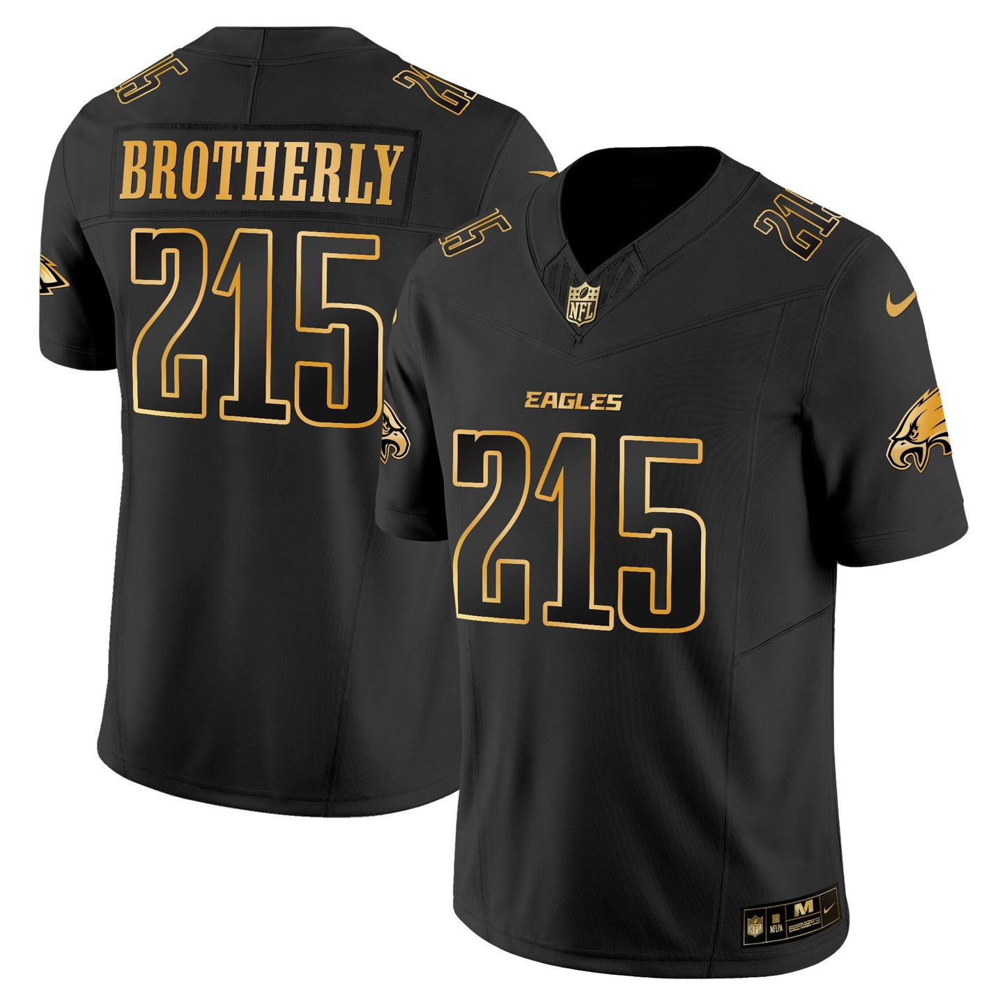 Men's Philadelphia Eagles 2025 Gold Vapor Limited Jersey - All Stitched