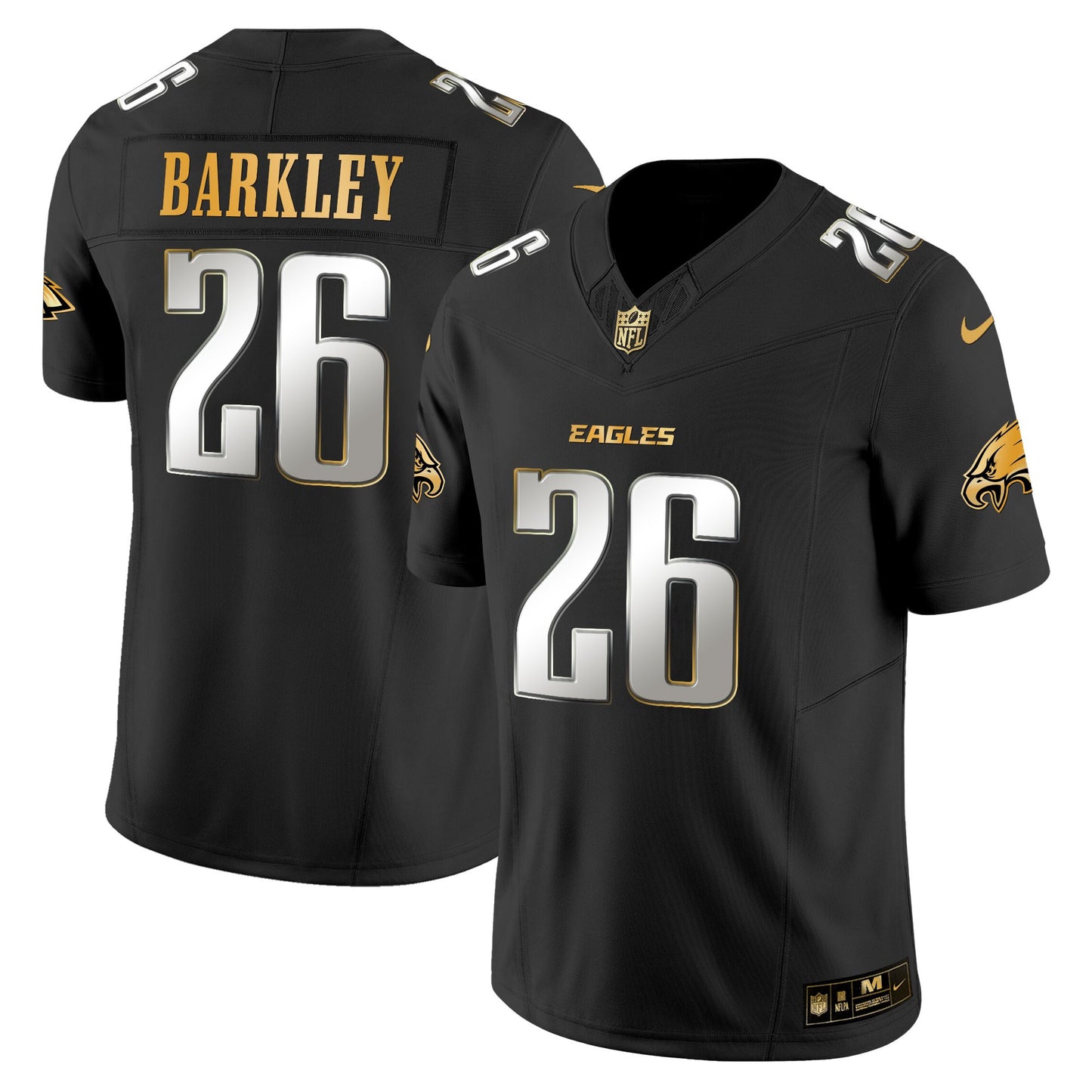 Men's Philadelphia Eagles 2025 Gold Vapor Limited Jersey - All Stitched