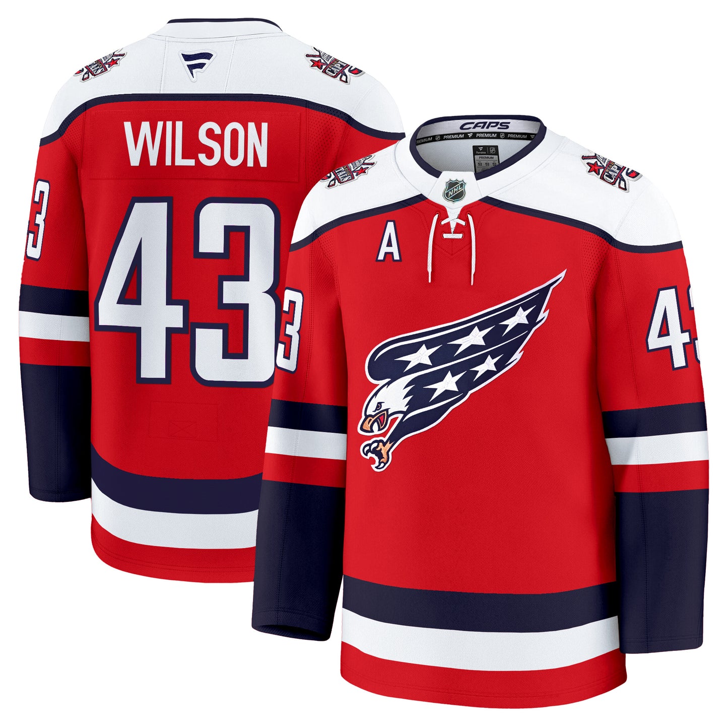 Washington Capitals Screaming Eagle Alternate Premium Jersey - All Stitched