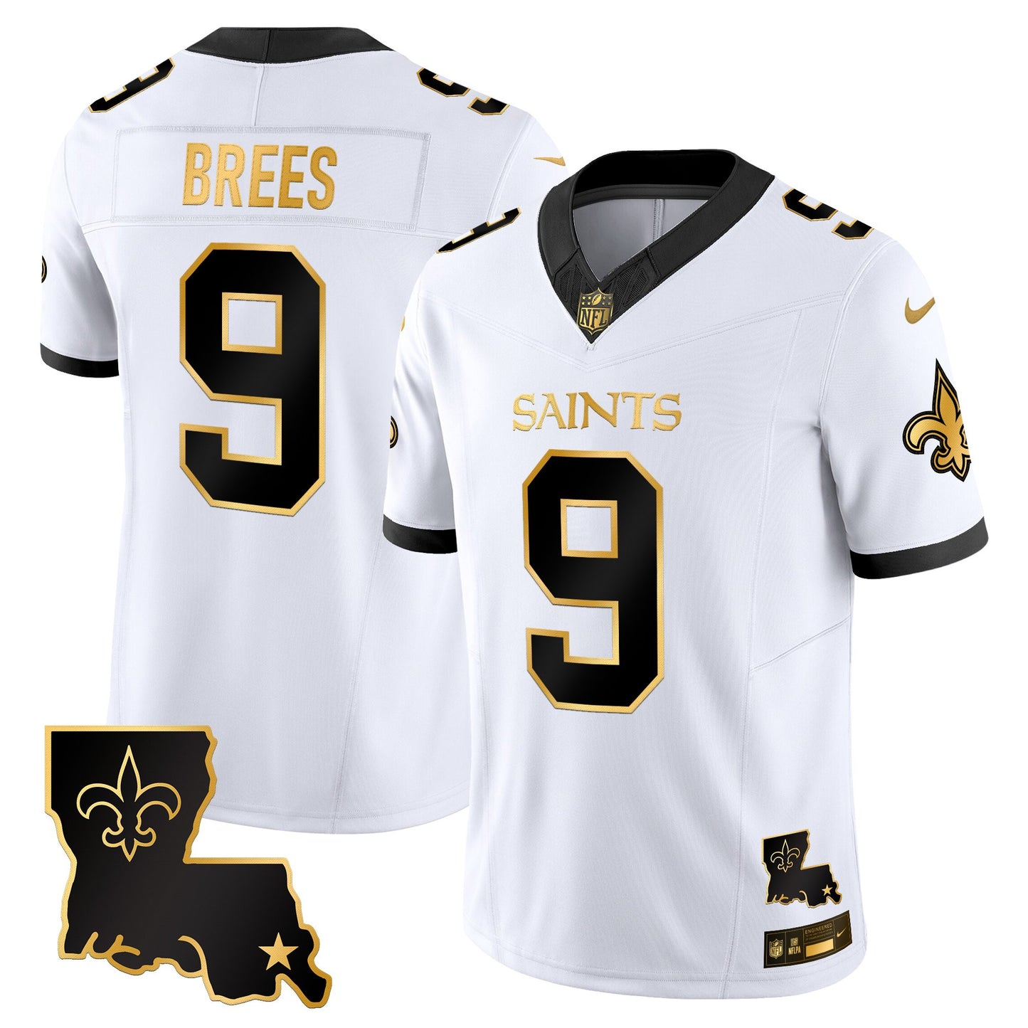 Men's New Orleans Saints 2025 Gold Vapor Limited Jersey - All Stitched