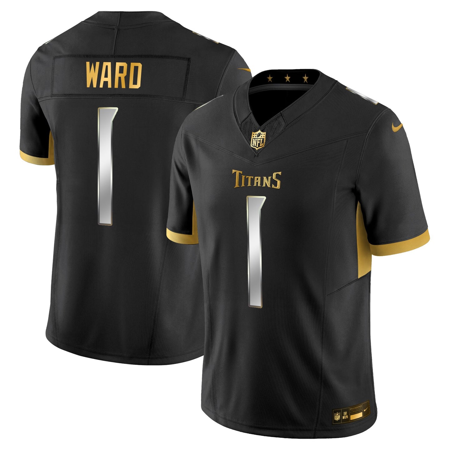 Men's Tennessee Titans 2025 Gold Vapor Limited Jersey - All Stitched