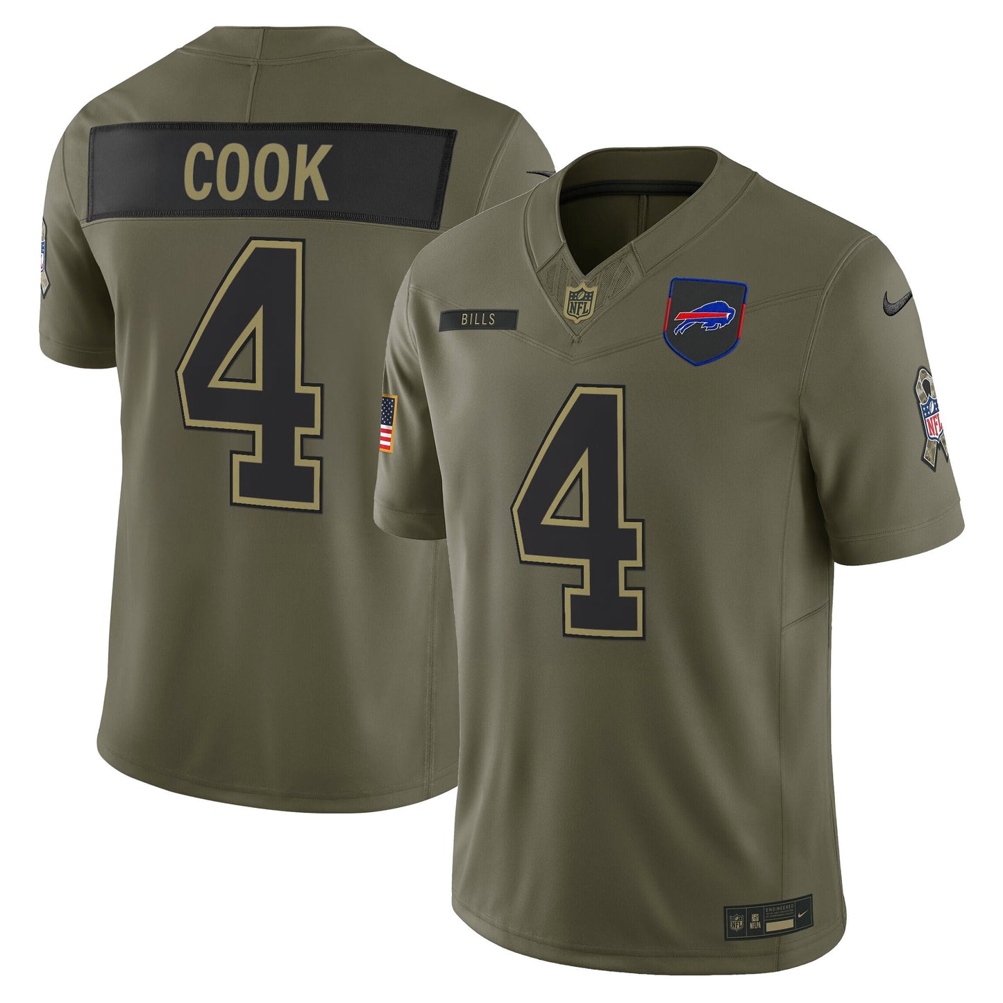 Men's Buffalo Bills 2025 Salute to Service Vapor Limited Jersey - All Stitched