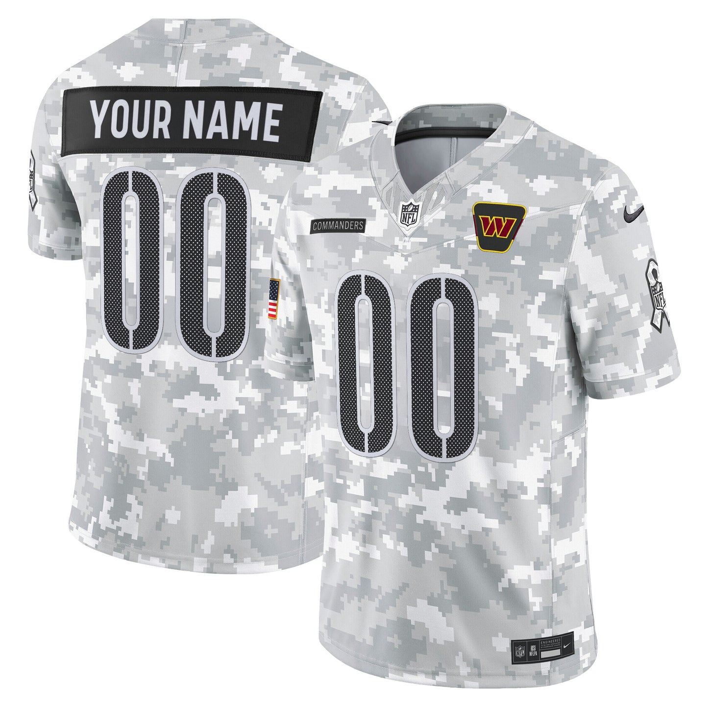 Washington Commanders 2025 Salute to Service Vapor Limited Custom Jersey - All Stitched