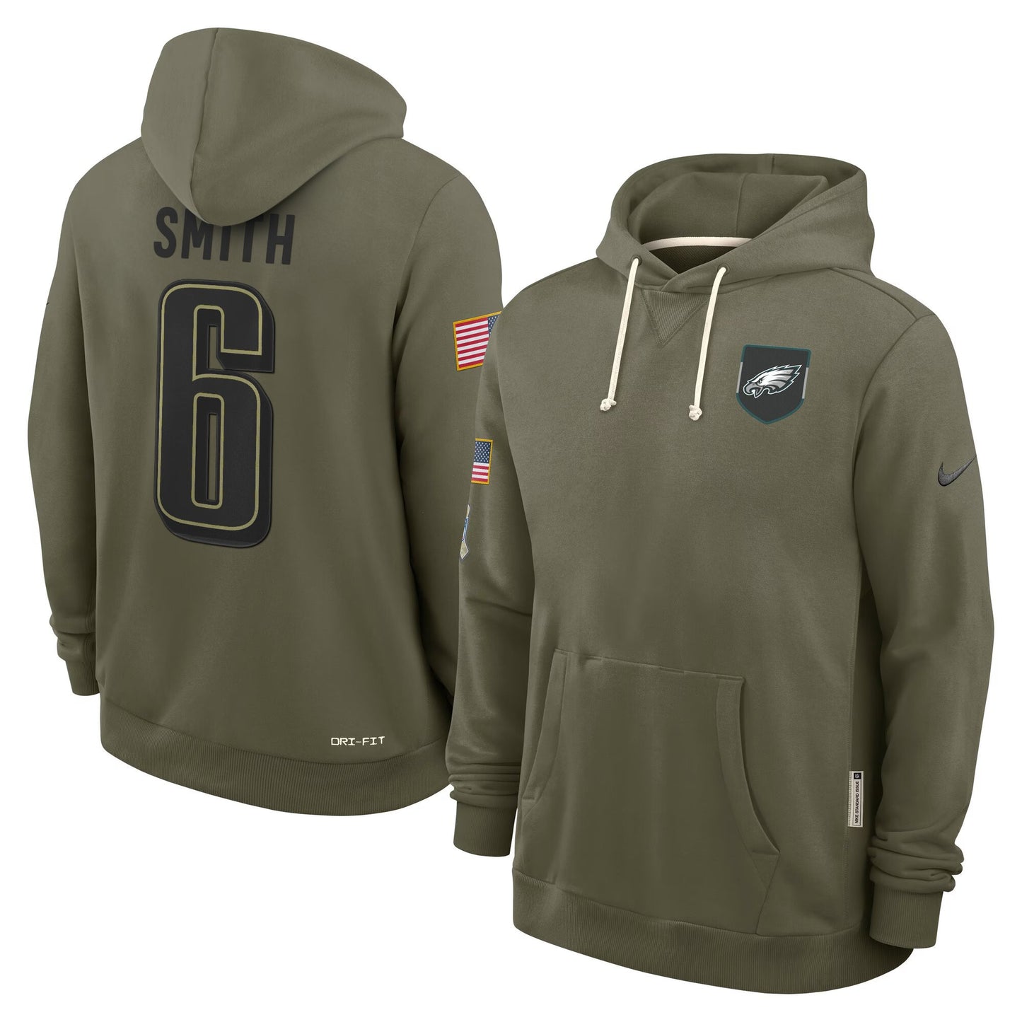 Philadelphia Eagles 2025 Salute to Service Pullover Hoodie - All Stitched
