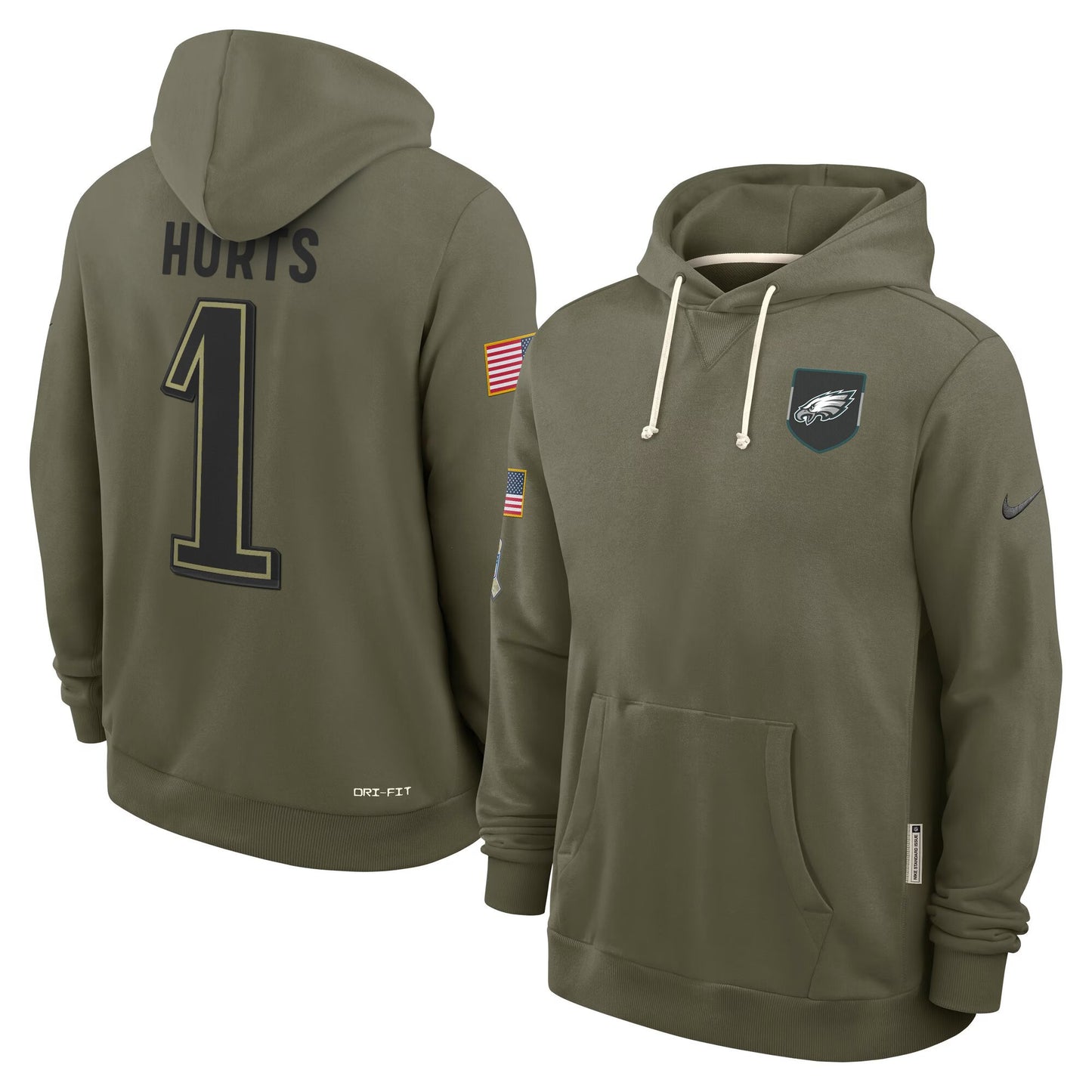 Philadelphia Eagles 2025 Salute to Service Pullover Hoodie - All Stitched