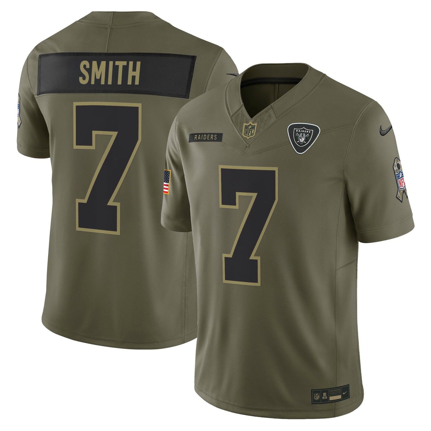 Las Vegas Raiders 2025 Salute to Service Vapor Limited Jersey - All Stitched