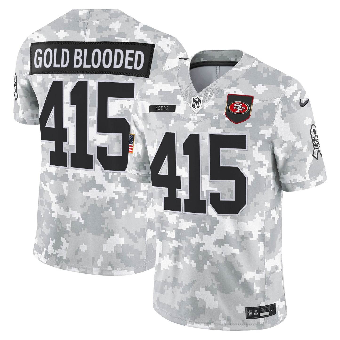 Men's San Francisco 49ers 2025 Salute to Service Vapor Limited Jersey - All Stitched