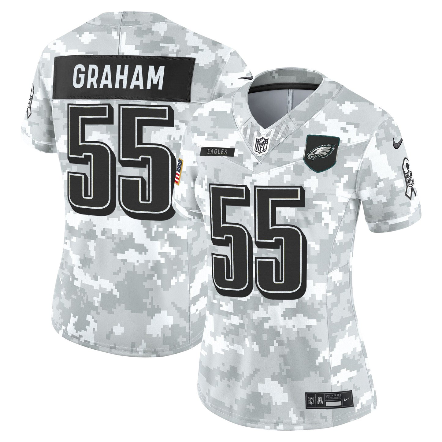 Women's Philadelphia Eagles 2025 Salute to Service Limited Jersey - All Stitched