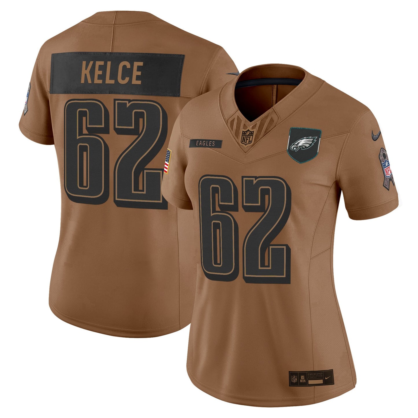 Women's Philadelphia Eagles 2025 Salute to Service Limited Jersey - All Stitched