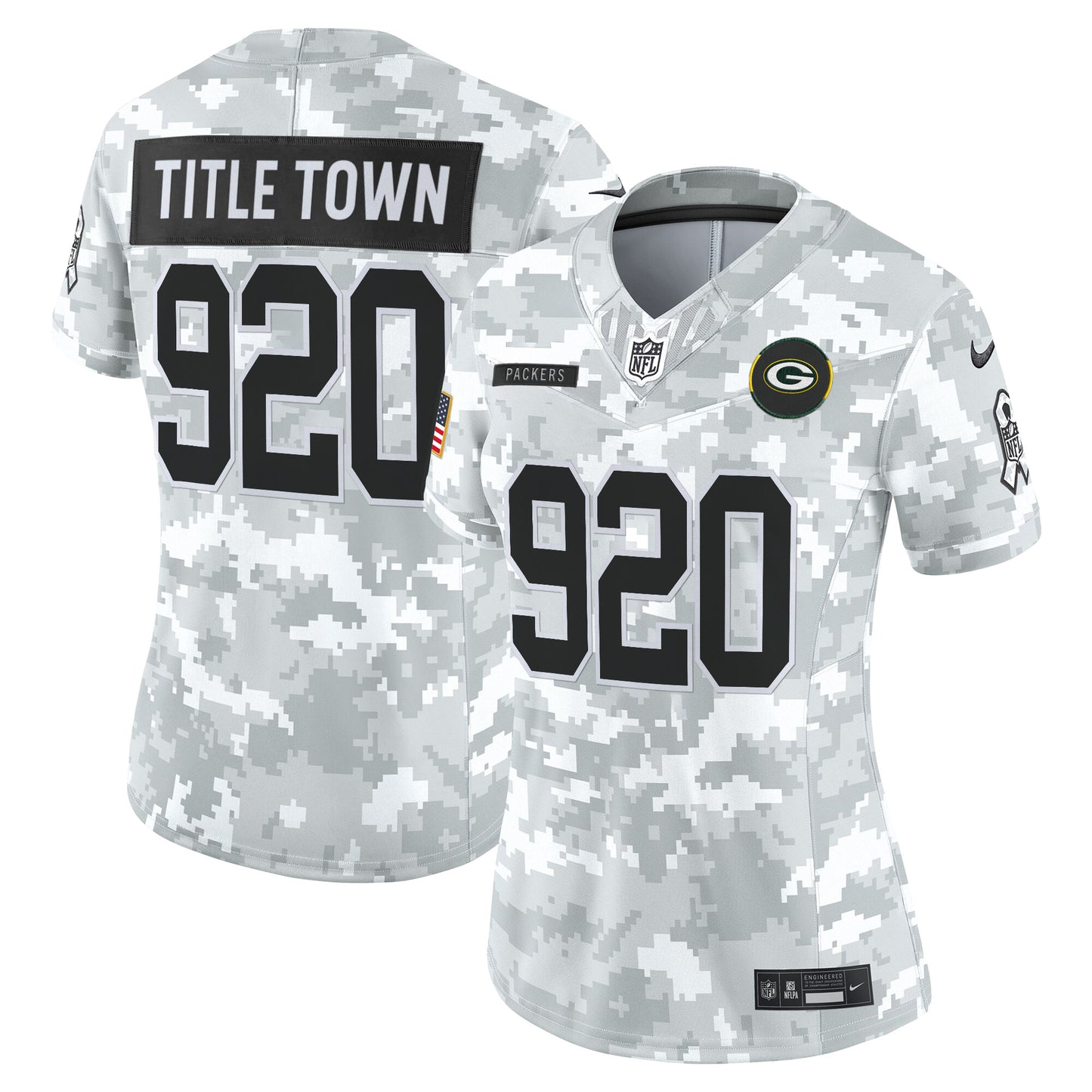 Women's Green Bay Packers 2025 Salute to Service Vapor Limited Jersey - All Stitched