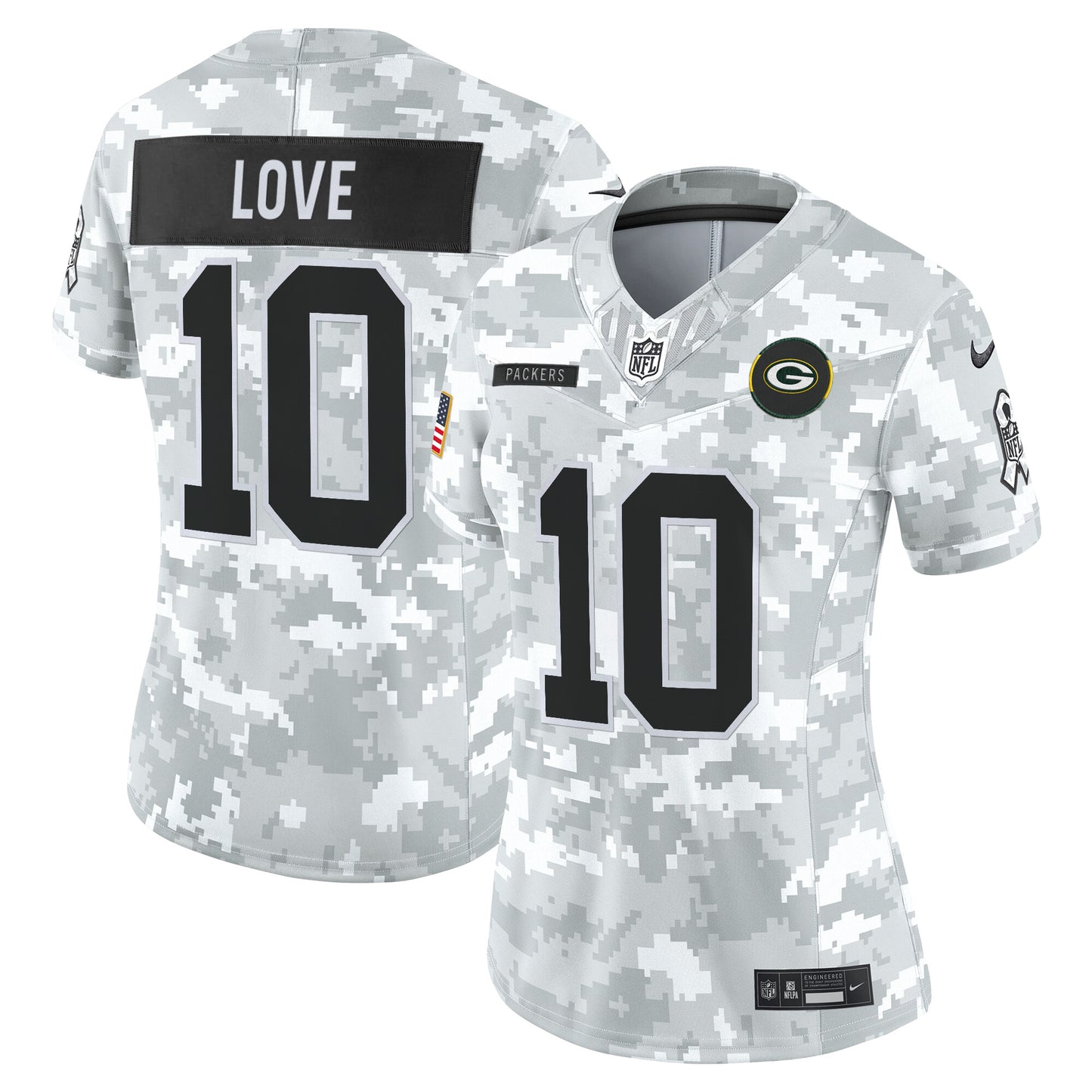 Women's Green Bay Packers 2025 Salute to Service Vapor Limited Jersey - All Stitched