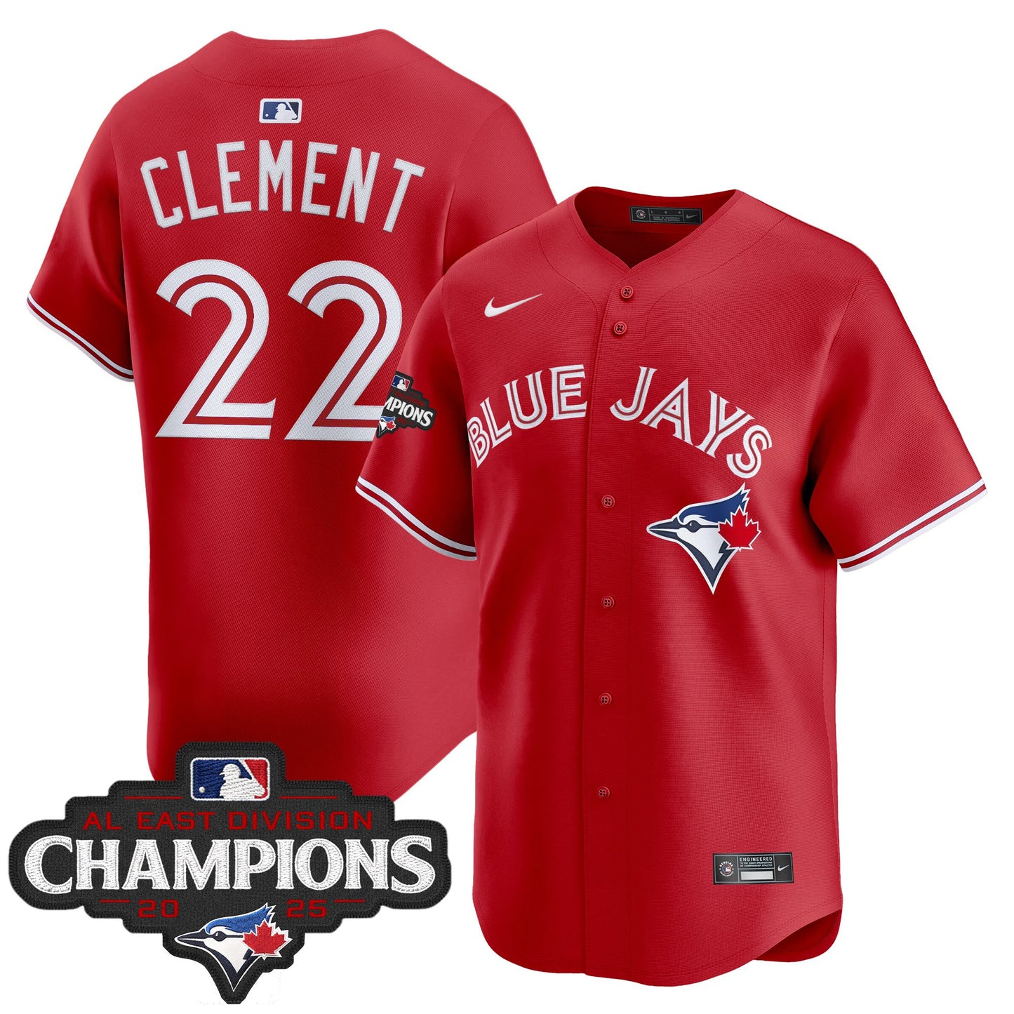 Men's Toronto Blue Jays 2025 AL East Division Champions Vapor Premier Limited Jersey - All Stitched