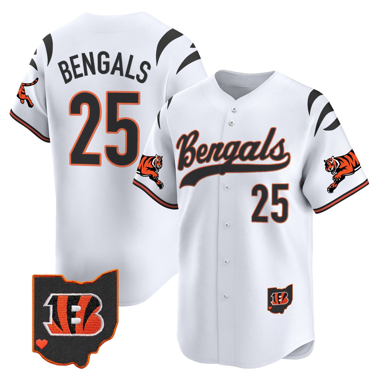Men's Cincinnati Bengals 2025 Vapor Limited Baseball Jersey V2 - All Stitched