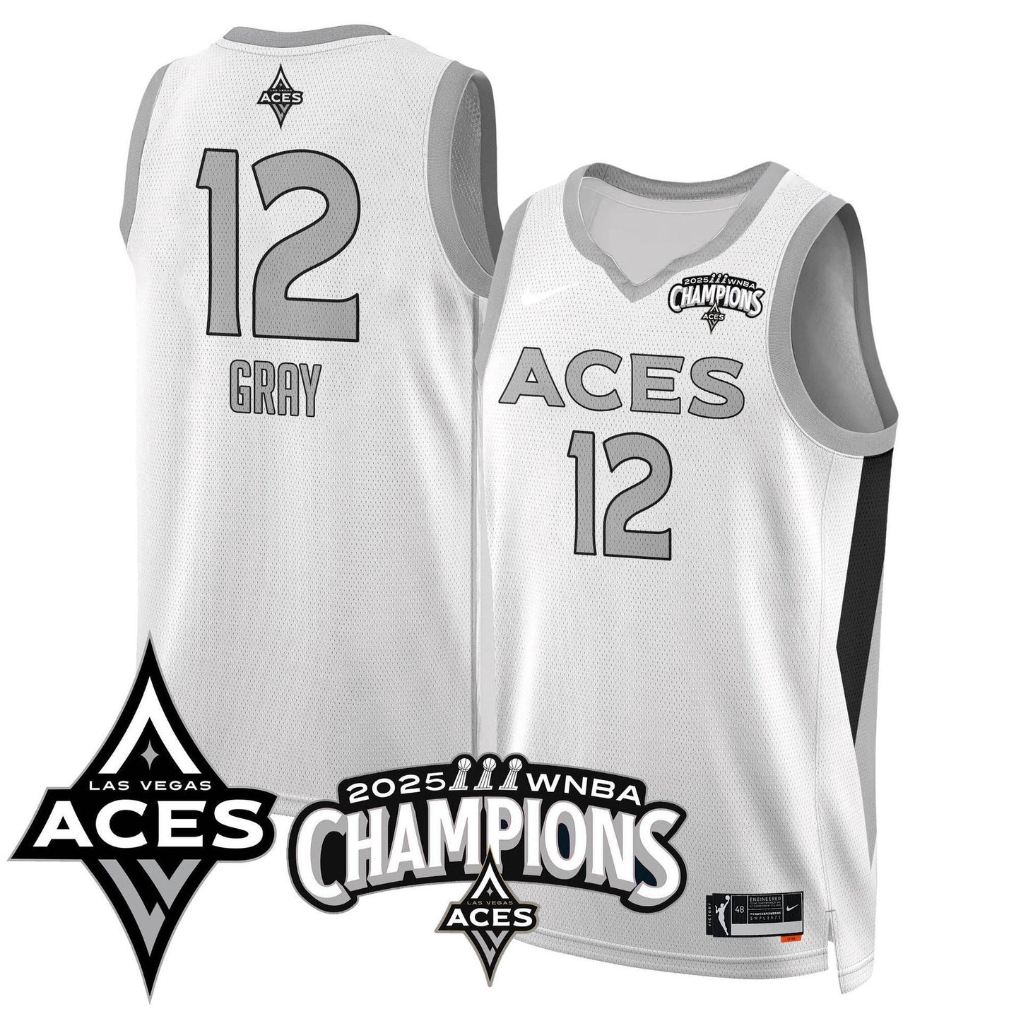 Men's Las Vegas Aces 2025 WNBA Championship Jersey - All Stitched